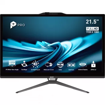 MSI Pro AP222T 14MA-613EU Intel® Core™ i3 i3-14100 54,6 cm (21,5-tolline) 1920 x 1080 pikslit puutetundlik kõik-ühes arvuti 8 GB DDR4-SDRAM 512 GB SSD Windows 11 Home Wi-Fi 5 (802.11ac) Must