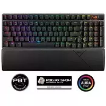 ASUS ROG Strix Scope II 96 Wireless klaviatuur Mängimine USB + RF juhtmeta + Bluetooth QWERTY USA inglise Must