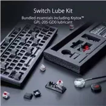 ASUS ROG Azoth klaviatuur mängimiseks USB + RF Juhtmeta + Bluetooth Valge