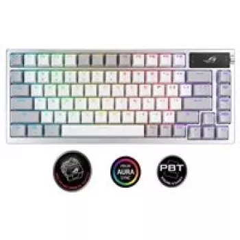 ASUS ROG Azoth klaviatuur mängimiseks USB + RF Juhtmeta + Bluetooth Valge