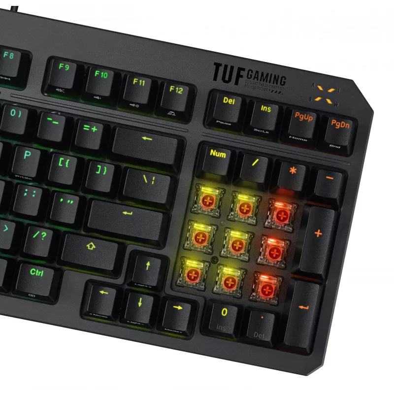 ASUS TUF Gaming K3 Gen II klaviatuur USB QWERTY Must