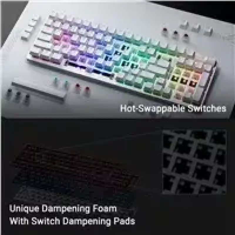 ASUS X901 SCOPE II 96 WL/WHT/NXSW/US/PBT klaviatuur mängurile USB + RF Juhtmevaba + Bluetooth Valge