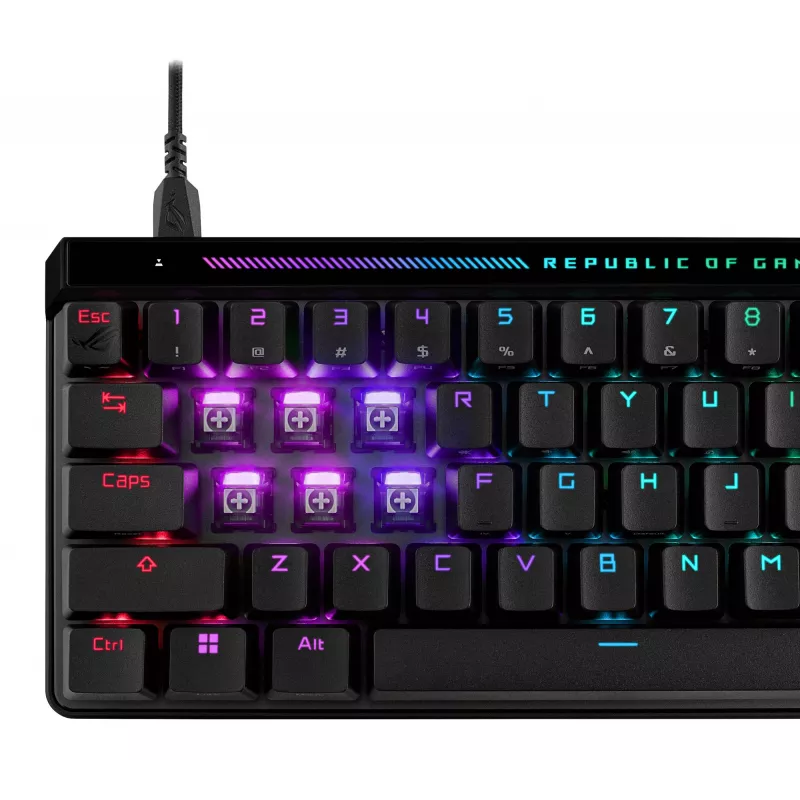 ASUS M605 ROG FALCHION ACE HFX/HFX/US/PBT klaviatuur Mängimine USB QWERTY US International Must