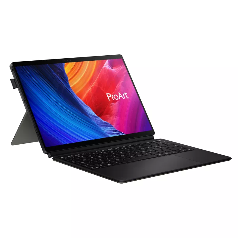 ASUS ProArt PZ13 HT5306QA-LX004W Copilot+ PC Snapdragon X1P-42-100 hübriid (2-in-1) 33,8 cm (13,3-tolline) puuteekraan 3K 16 GB LPDDR5x-SDRAM 1 TB SSD Wi-Fi 7 (802.11be) Windows 11 Home saksa must