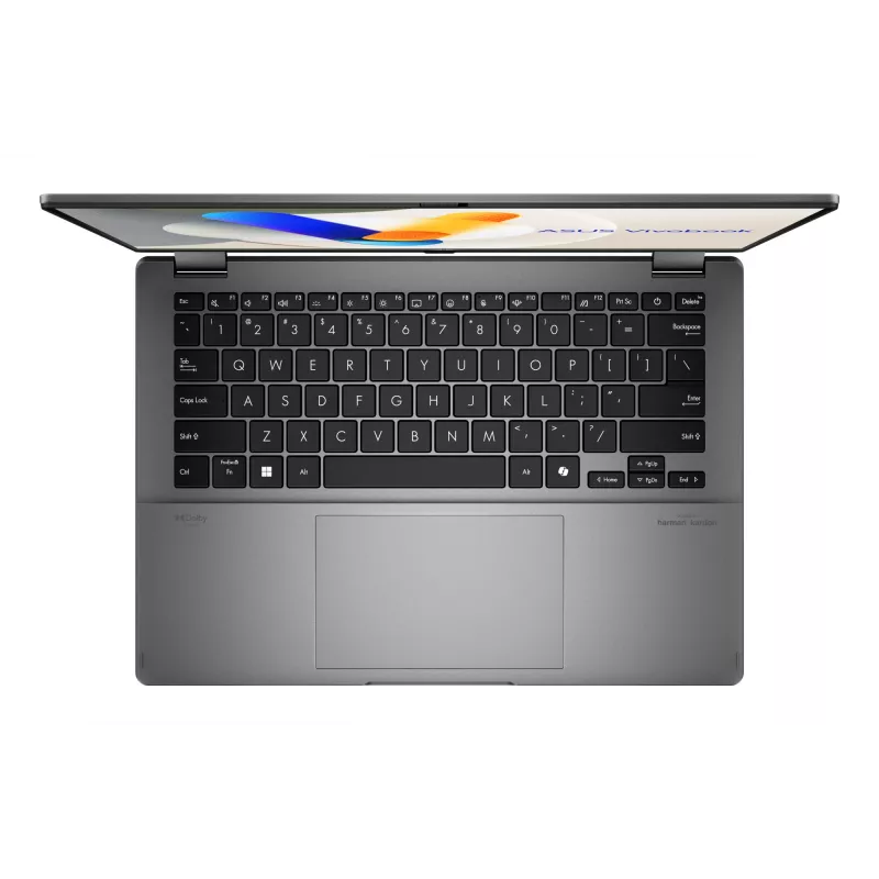 ASUS Vivobook 14 Flip TP3407SA-QL023W Copilot+ PC Intel Core Ultra 7 258V hübriid (2-ühes) 35,6 cm (14 tolli) puutetundlik ekraan WUXGA 32 GB LPDDR5x-SDRAM 1 TB SSD Wi-Fi 7 (802.11be) Windows 11 Home Saksa hall