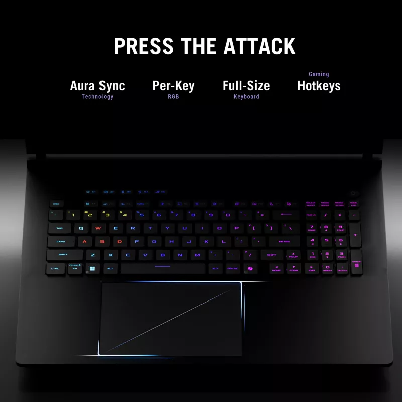 ASUS ROG Strix SCAR 18 G835LW-SA038W Intel Core Ultra 9 275HX sülearvuti 45.7 cm (18 tolli) WQXGA 64 GB DDR5-SDRAM 2 TB SSD NVIDIA GeForce RTX 5080 Wi-Fi 7 (802.11be) Windows 11 Home must