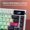 Mehaaniline juhtmevaba klaviatuur ASUS ROG Azoth X — US-paigutus, Bluetooth ja RF 2,4 GHz, valge