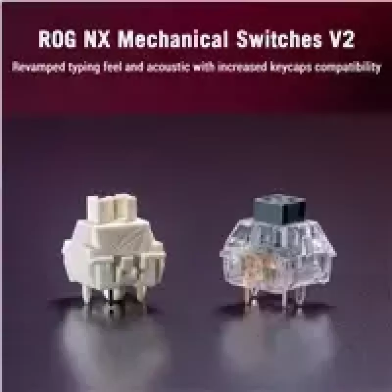Mehaaniline juhtmevaba klaviatuur ASUS ROG Azoth X — US-paigutus, Bluetooth ja RF 2,4 GHz, valge