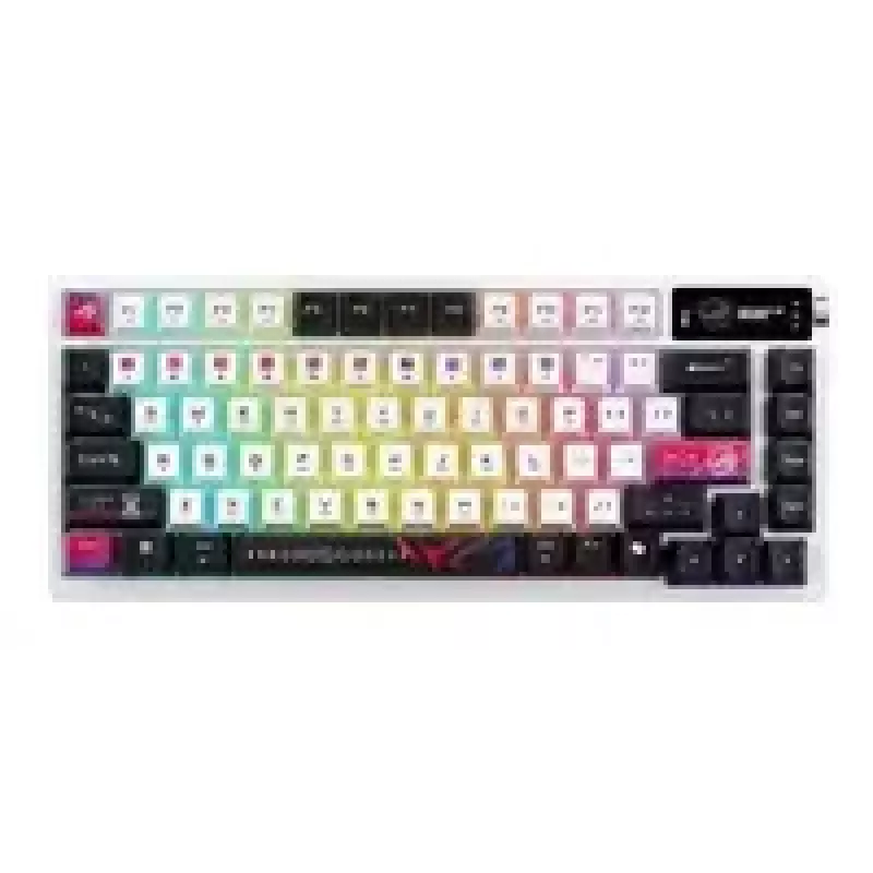Mehaaniline juhtmevaba klaviatuur ASUS ROG Azoth X — US-paigutus, Bluetooth ja RF 2,4 GHz, valge
