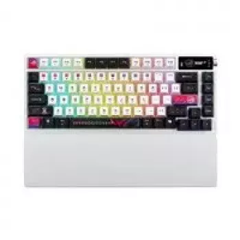 Mehaaniline juhtmevaba klaviatuur ASUS ROG Azoth X — US-paigutus, Bluetooth ja RF 2,4 GHz, valge