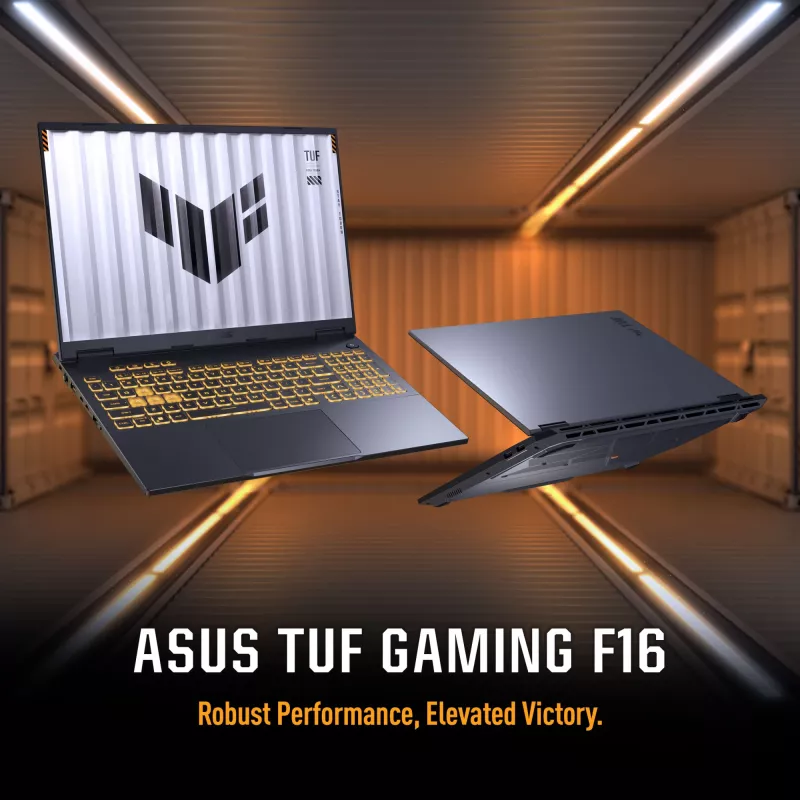 ASUS TUF Gaming F16 FX608JPR-QT014W Intel® Core™ i7 i7-14650HX sülearvuti 40,6 cm (16 tolli) WQXGA 32 GB DDR5-SDRAM 1 TB SSD NVIDIA GeForce RTX 5070 Wi-Fi 6E (802.11ax) Windows 11 Home hollandi must, hall