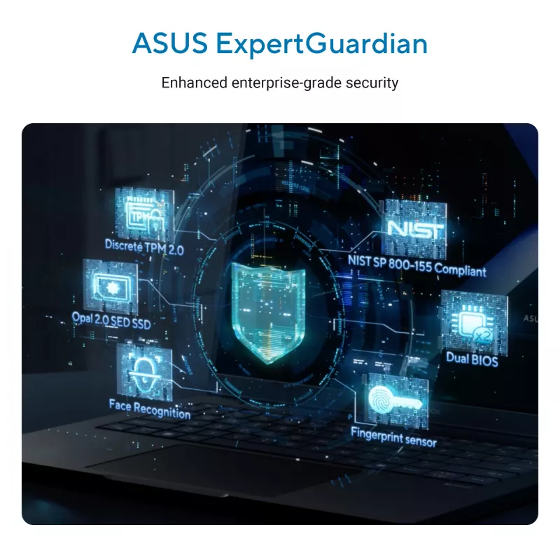 ASUS ExpertBook B5 B5405CCA-LY0008X Intel Core Ultra 5 225H sülearvuti 35,6 cm (14 tolli) WUXGA 16 GB DDR5-SDRAM 512 GB SSD Wi-Fi 7 (802.11be) Windows 11 Pro US International Must