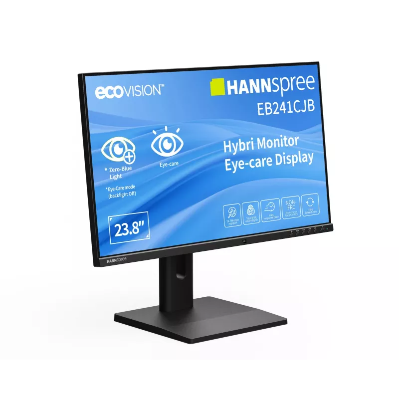 Hannspree Hybri Monitor EB241CJB arvutikuvar 60.5 cm (23.8 tolli) 1920 x 1080 pikslit Full HD LCD Must