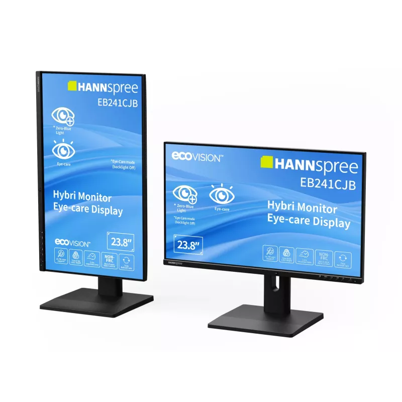 Hannspree Hybri Monitor EB241CJB arvutikuvar 60.5 cm (23.8 tolli) 1920 x 1080 pikslit Full HD LCD Must