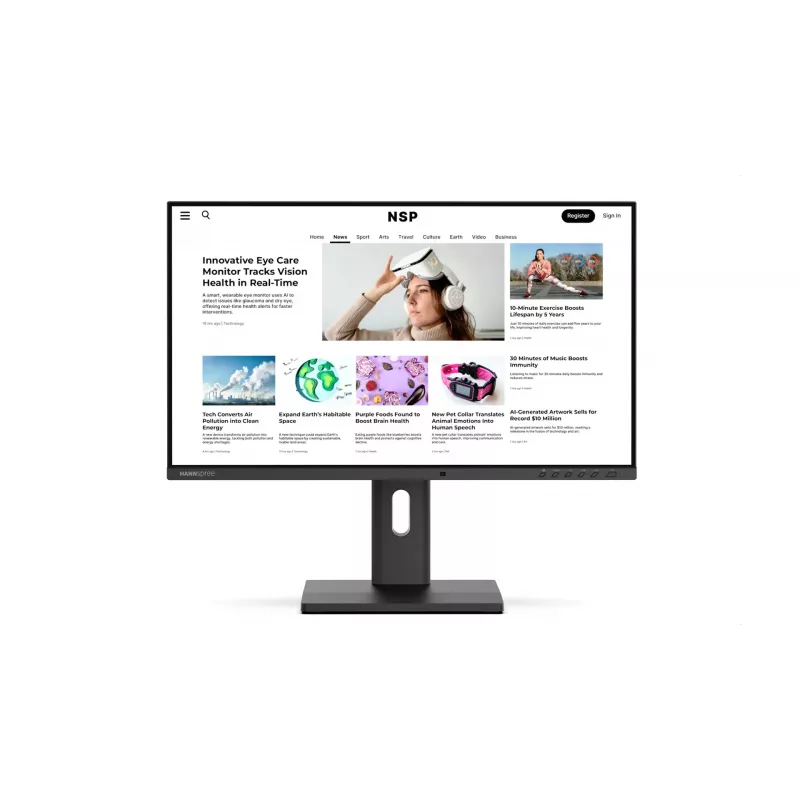 Hannspree Hybri Monitor EB241CJB arvutikuvar 60.5 cm (23.8 tolli) 1920 x 1080 pikslit Full HD LCD Must