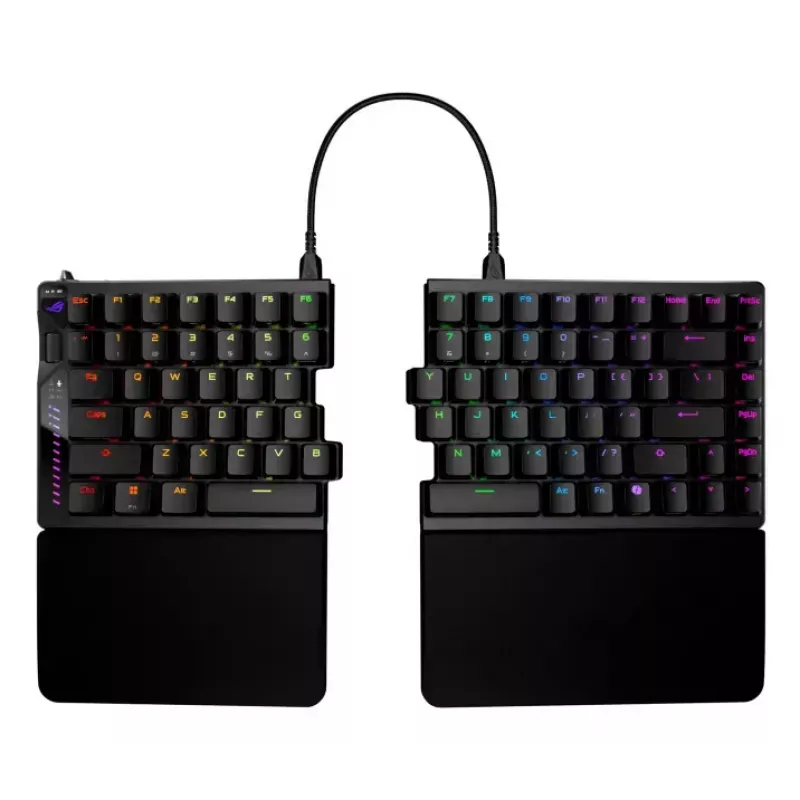 Klaviatuur ASUS ROG Falcata Gaming USB RF juhtmevaba Bluetooth must 75%