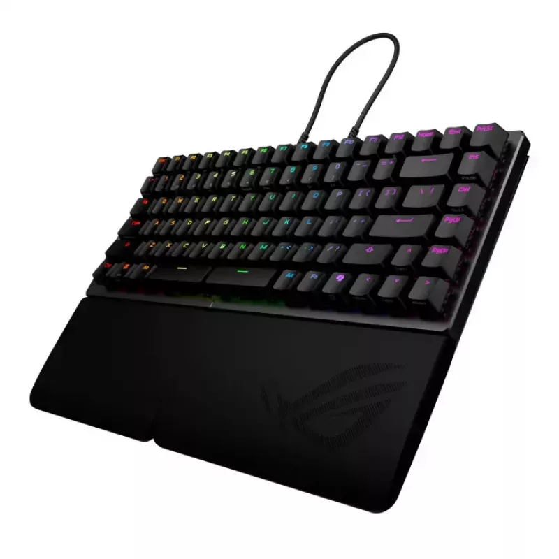 Klaviatuur ASUS ROG Falcata Gaming USB RF juhtmevaba Bluetooth must 75%