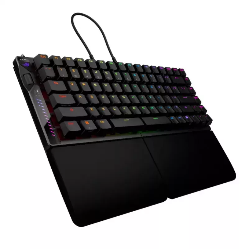 Klaviatuur ASUS ROG Falcata Gaming USB RF juhtmevaba Bluetooth must 75%