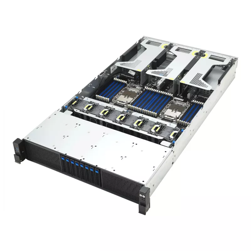 Rackiserver ASUS RS720-E12-RS8G 3,2 kW koondatud toiteplokk, 8 kuuma eemaldamisega lahtrit