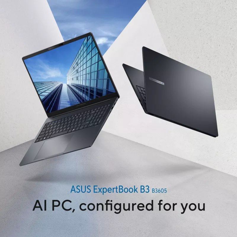 ASUS ExpertBook B3 B3605CCA-MB0370X Intel Core Ultra 5 225H sülearvuti 40,6 cm (16 inch) WUXGA 16 GB DDR5-SDRAM 512 GB SSD Wi-Fi 6E (802.11ax) Windows 11 Pro US International must, hall