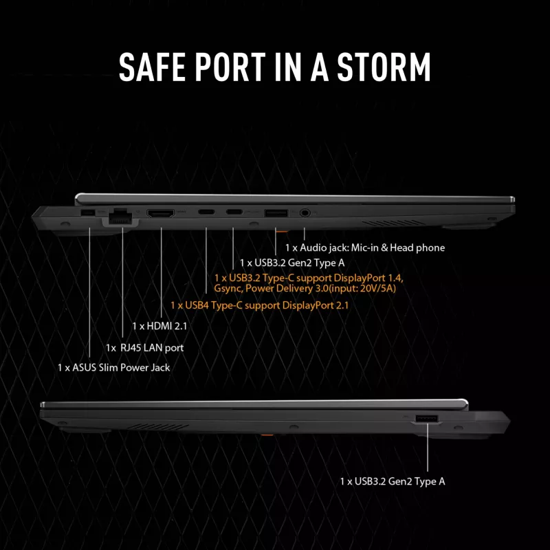 ASUS TUF Gaming A16 FA608UH-RV020W AMD Ryzen™ 7 260 sülearvuti 40,6 cm (16 tolli) WUXGA 16 GB DDR5-SDRAM 512 GB SSD NVIDIA® GeForce RTX™ 5050 Wi-Fi 6E (802.11ax) Windows 11 Home Dutch hall