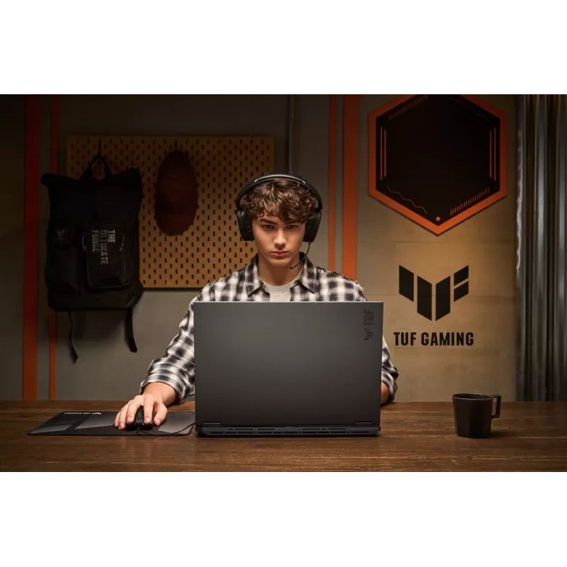 ASUS TUF Gaming A18 FA808UM-S8069W AMD Ryzen™ 7 260 sülearvuti 45.7 cm (18 tolli) WUXGA 16 GB DDR5-SDRAM 512 GB SSD NVIDIA GeForce RTX 5060 Wi-Fi 6E (802.11ax) Windows 11 Home Hollandi hall