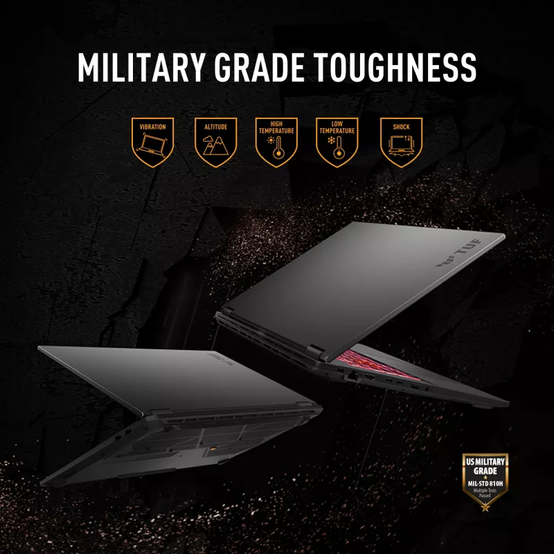 ASUS TUF Gaming A18 FA808UH-S8076W AMD Ryzen™ 7 260 sülearvuti 45,7 cm (18 tolli) Full HD+ 16 GB DDR5-SDRAM 512 GB SSD NVIDIA® GeForce RTX™ 5050 Wi-Fi 6E (802.11ax) Windows 11 Home Dutch hall