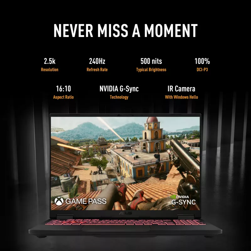ASUS TUF Gaming A18 FA808UH-S8076W AMD Ryzen™ 7 260 sülearvuti 45,7 cm (18 tolli) Full HD+ 16 GB DDR5-SDRAM 512 GB SSD NVIDIA® GeForce RTX™ 5050 Wi-Fi 6E (802.11ax) Windows 11 Home Dutch hall