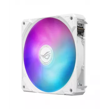 Kõik-ühes vedelikjahutus ASUS ROG Ryuo IV SLC 360 ARGB Valge Edition — 360 mm radiaator, 3×120 mm ventilaatorit, AMOLED-ekraan, LGA 1700 tugi