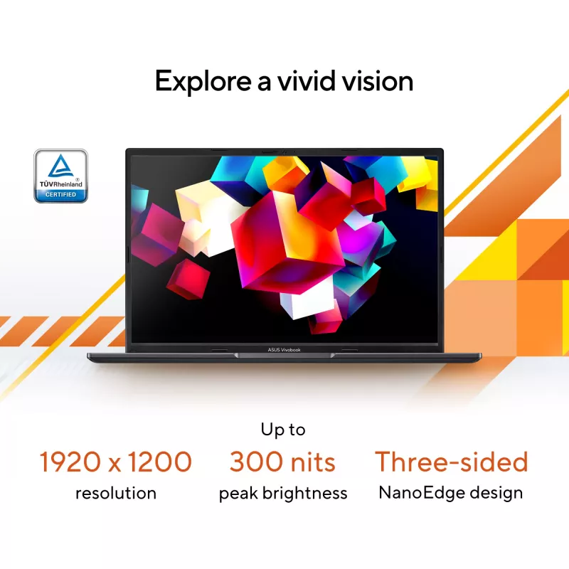 ASUS Vivobook 14 M1405NAQ-LY025W AMD Ryzen™ 7 170 sülearvuti 35,6 cm (14 tolli) WUXGA 16 GB DDR5-SDRAM 512 GB SSD Wi-Fi 6 (802.11ax) Windows 11 Home Hollandi Must