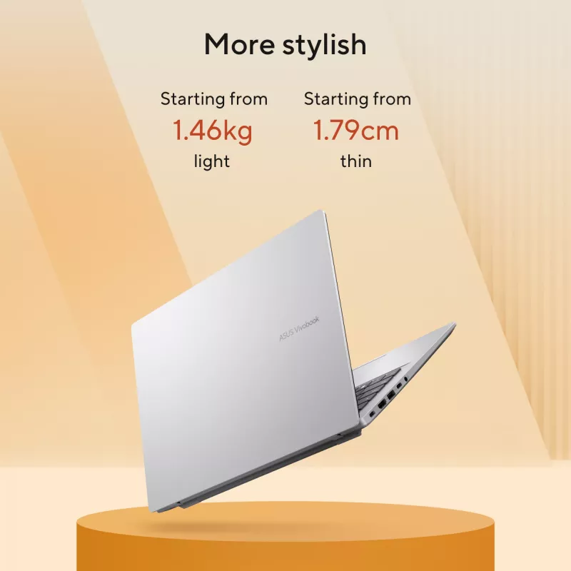 ASUS Vivobook 14 M1407GA-LY012W Copilot+ PC AMD Ryzen™ AI 7 445 sülearvuti 35,6 cm (14 tolli) WUXGA 16 GB DDR5-SDRAM 512 GB SSD Wi-Fi 6 (802.11ax) Windows 11 Home Dutch Silver