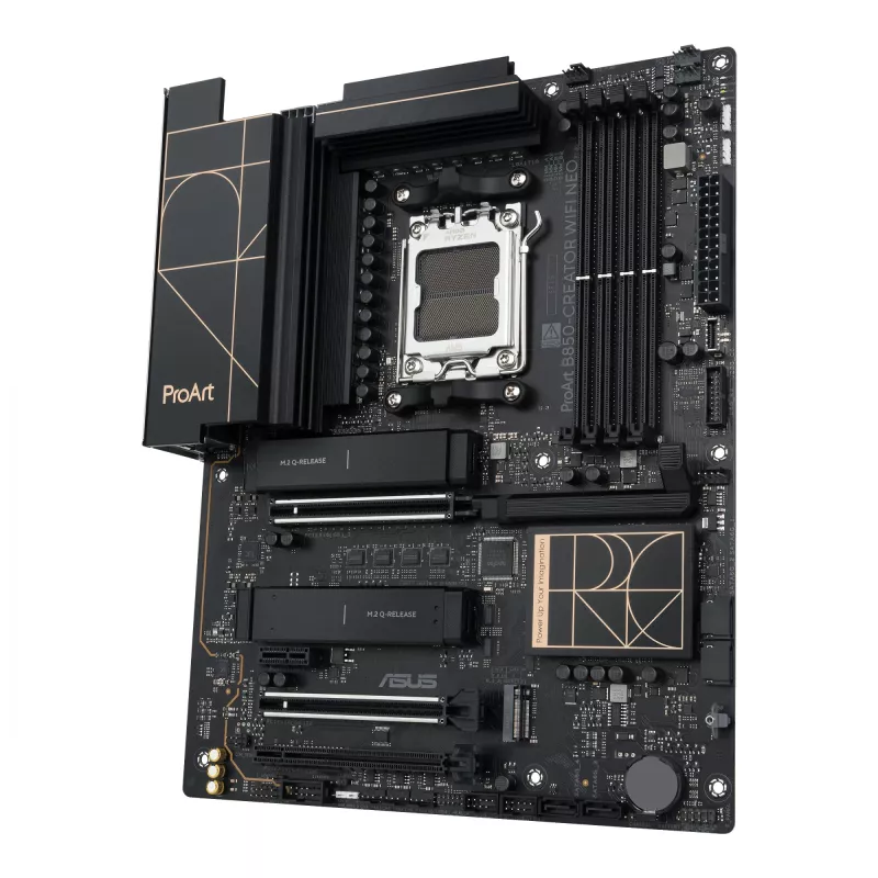 Emaplaat ASUS PROART B850-CREATOR WiFi NEO — AMD B850, pesa AM5, ATX, DDR5, 4 DIMM, 256 GB, Wi‑Fi 7, 5Gb Ethernet