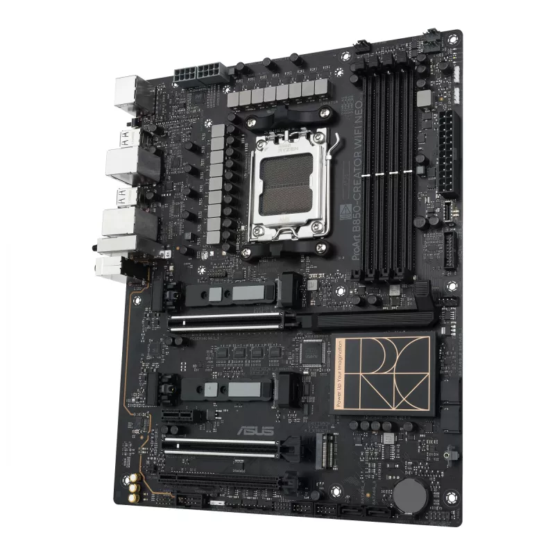 Emaplaat ASUS PROART B850-CREATOR WiFi NEO — AMD B850, pesa AM5, ATX, DDR5, 4 DIMM, 256 GB, Wi‑Fi 7, 5Gb Ethernet