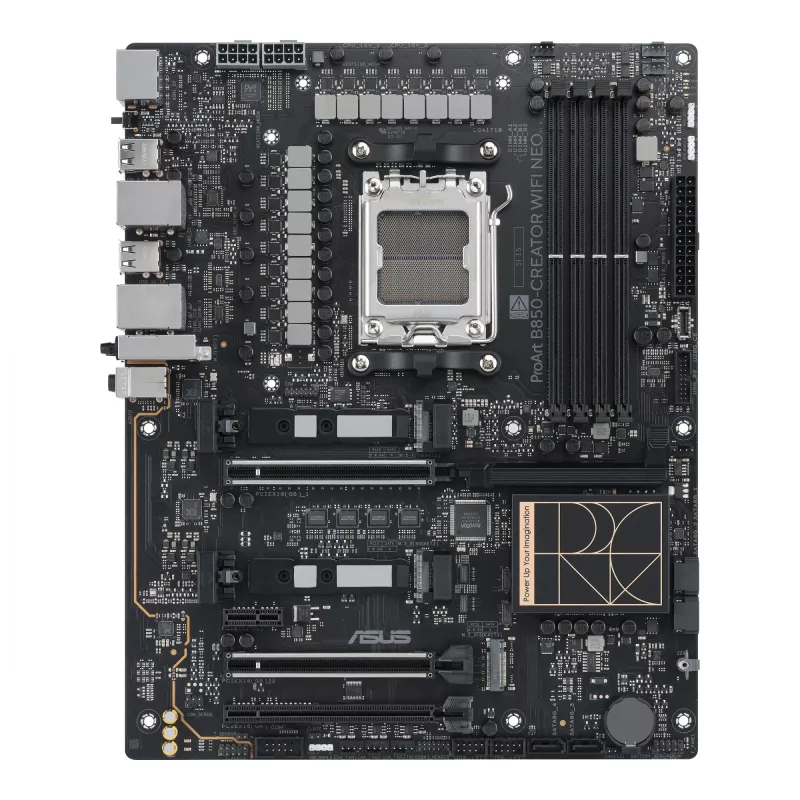 Emaplaat ASUS PROART B850-CREATOR WiFi NEO — AMD B850, pesa AM5, ATX, DDR5, 4 DIMM, 256 GB, Wi‑Fi 7, 5Gb Ethernet