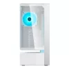 COUGAR CFV235 Vision mid-torni arvutikorpus — ARGB, 23,3 cm (9,16 tolli) LCD, karastatud klaas, valge, toetab ATX/Micro-ITX, 2x3,5 tolli + 2x2,5 tolli