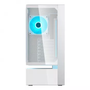 COUGAR CFV235 Vision mid-torni arvutikorpus — ARGB, 23,3 cm (9,16 tolli) LCD, karastatud klaas, valge, toetab ATX/Micro-ITX, 2x3,5 tolli + 2x2,5 tolli