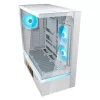COUGAR CFV235 Vision mid-torni arvutikorpus — ARGB, 23,3 cm (9,16 tolli) LCD, karastatud klaas, valge, toetab ATX/Micro-ITX, 2x3,5 tolli + 2x2,5 tolli