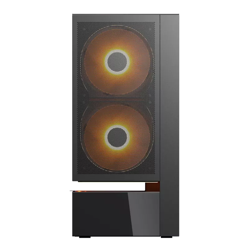 COUGAR PC Midi Tower Case CFV235 Vision — ARGB, 9.16 tolli (23.3 cm) LCD 1920×462, Mesh, ees 2×160 mm, taga 1×120 mm, must