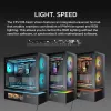 COUGAR PC Midi Tower Case CFV235 Vision — ARGB, 9.16 tolli (23.3 cm) LCD 1920×462, Mesh, ees 2×160 mm, taga 1×120 mm, must