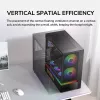COUGAR PC Midi Tower Case CFV235 Vision — ARGB, 9.16 tolli (23.3 cm) LCD 1920×462, Mesh, ees 2×160 mm, taga 1×120 mm, must