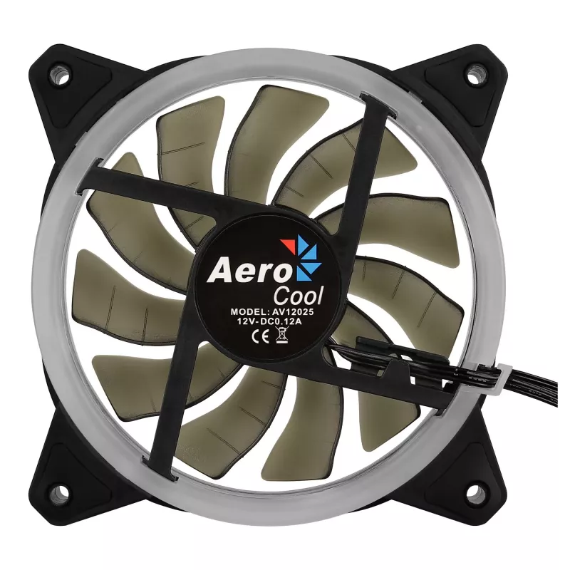 Aerocool Rev RGB arvutikorpuse ventilaator 12 cm Must