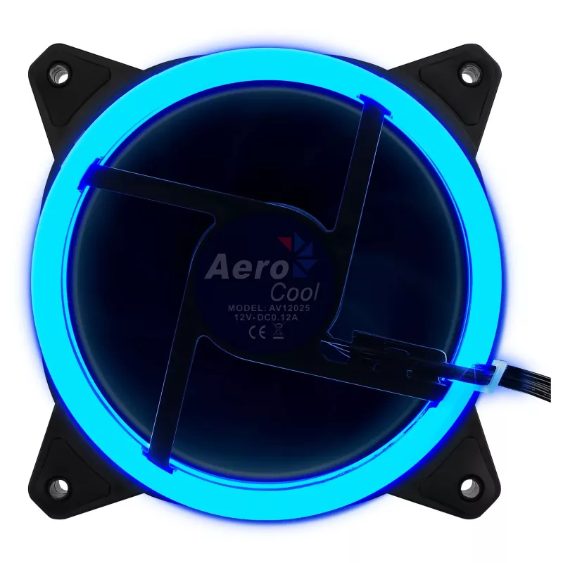 Aerocool Rev RGB arvutikorpuse ventilaator 12 cm Must