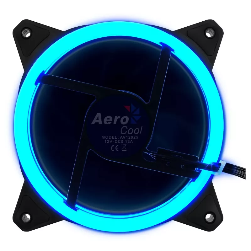 Aerocool Rev RGB arvutikorpuse ventilaator 12 cm Must