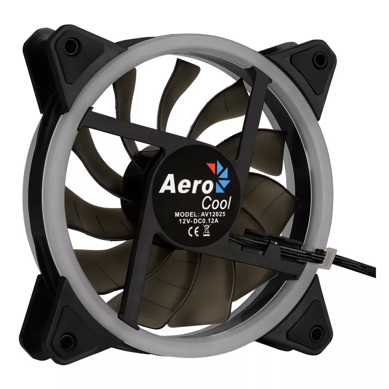 Aerocool Rev RGB arvutikorpuse ventilaator 12 cm Must