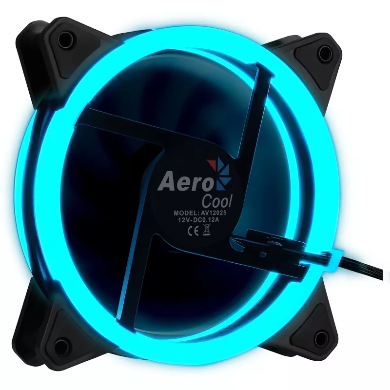 Aerocool Rev RGB arvutikorpuse ventilaator 12 cm Must