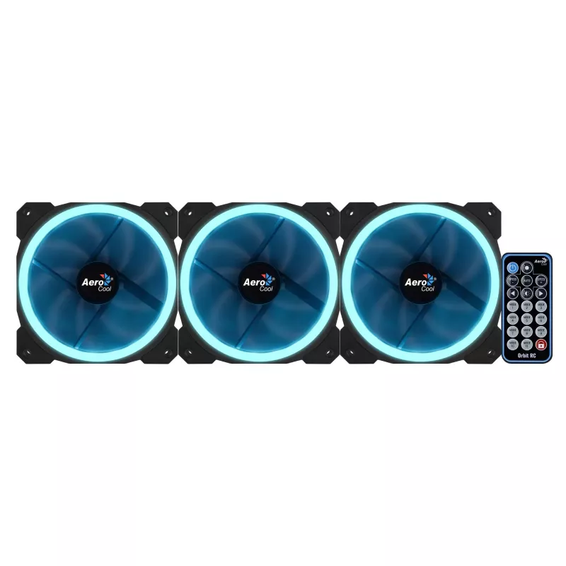 Aerocool Orbit RC arvutikorpuse ventilaator 12 cm must