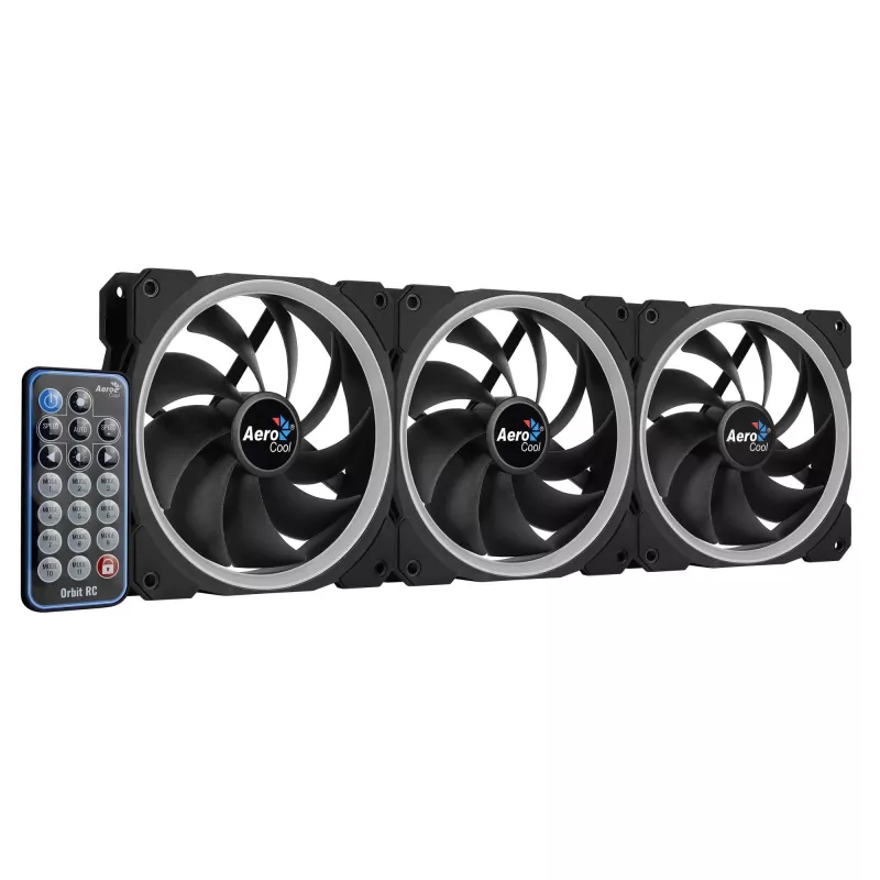 Aerocool Orbit RC arvutikorpuse ventilaator 12 cm must