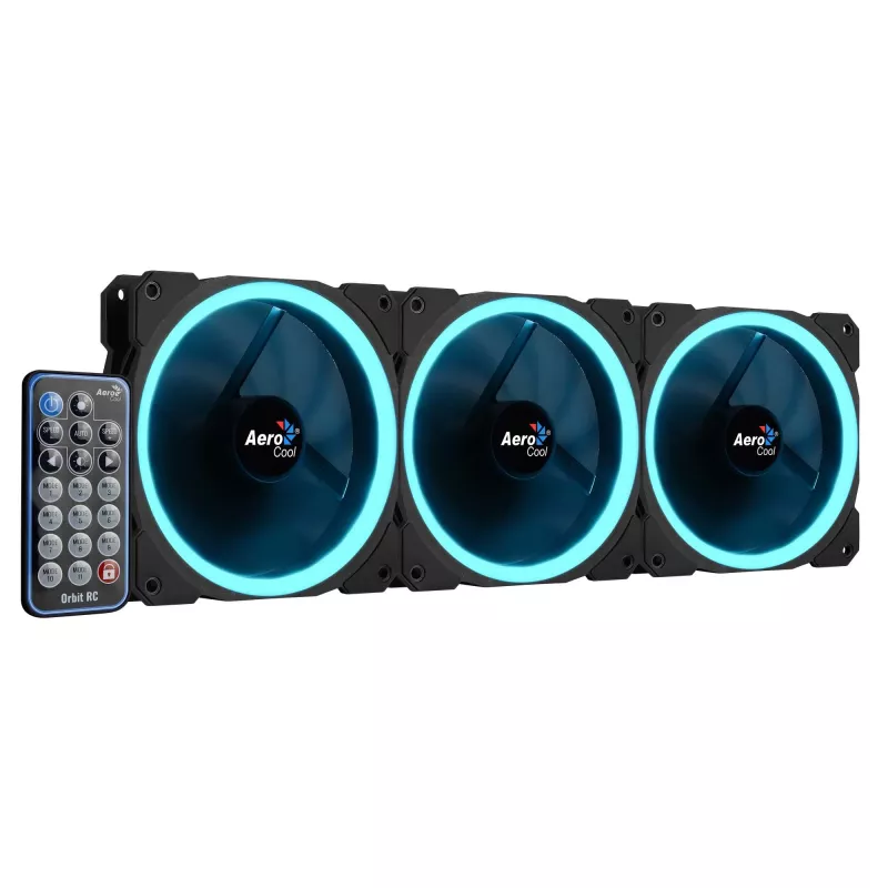 Aerocool Orbit RC arvutikorpuse ventilaator 12 cm must