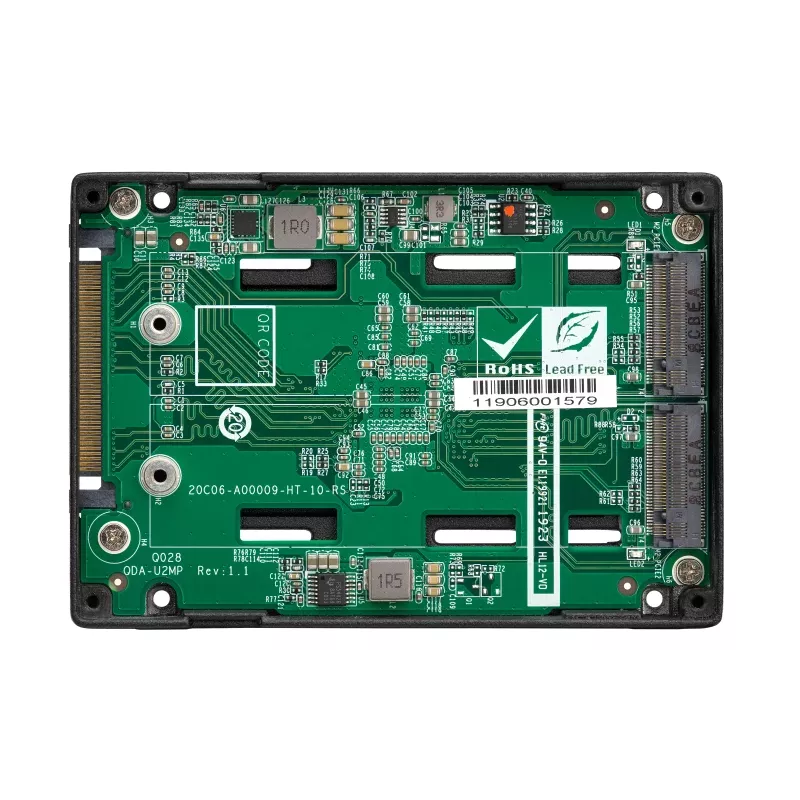 QNAP QDA-U2MP salvestusseadme korpus SSD-korpus Must M.2