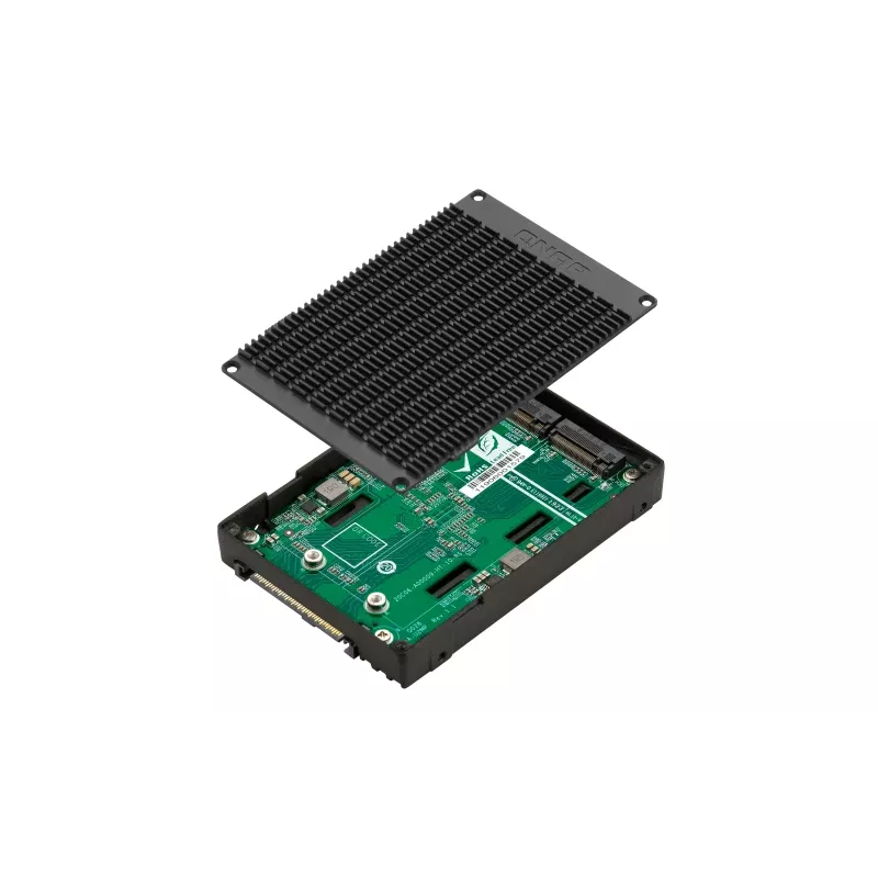 QNAP QDA-U2MP salvestusseadme korpus SSD-korpus Must M.2